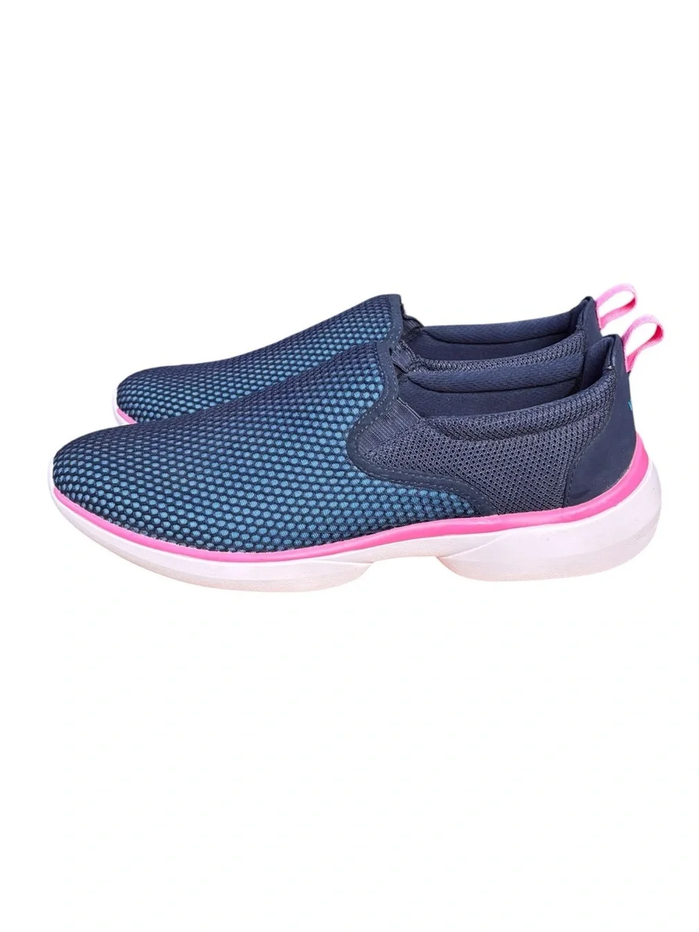 Vionic Vortex Zeta Slip-On Sneakers – Navy Blue & Pink | Women’s Size 9